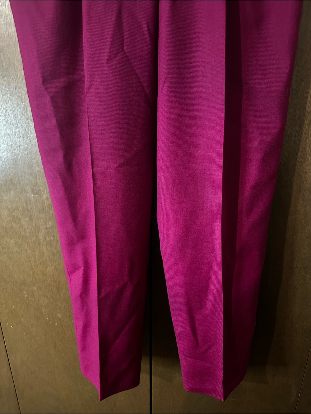 Fashion Selectors High-Waist Pleated Trousers Fuchsia 100% Wool Vtg Sz 16 Retro - Picture 4 of 8